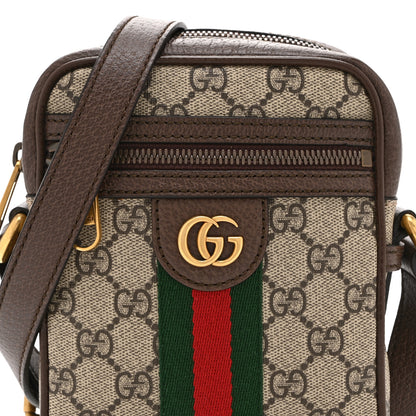 Gucci GG Supreme Monogram Web Mini Ophidia Messenger Brown 8 of 10