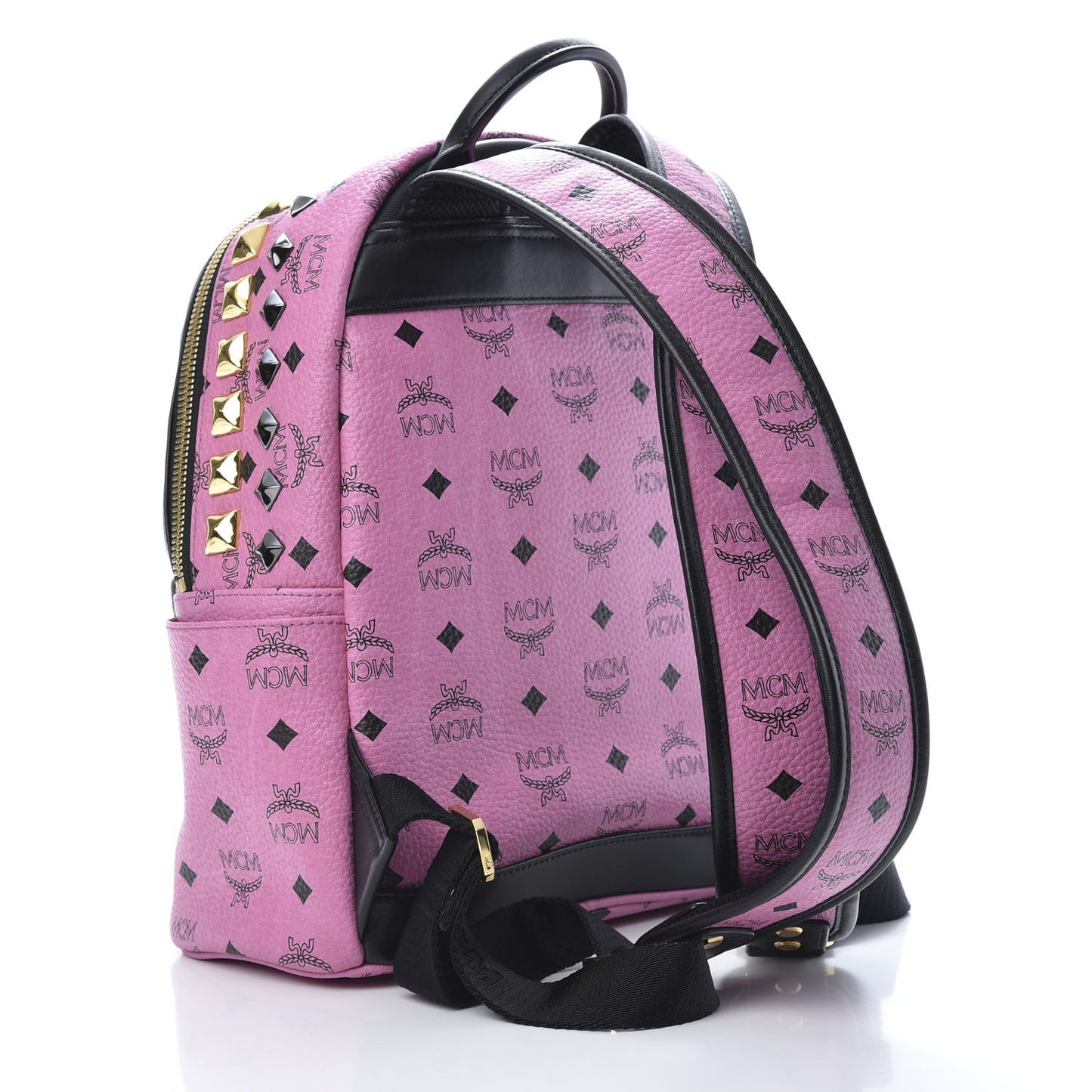 Visetos Studded Colorblock Small Stark Brock Backpack Pink Black