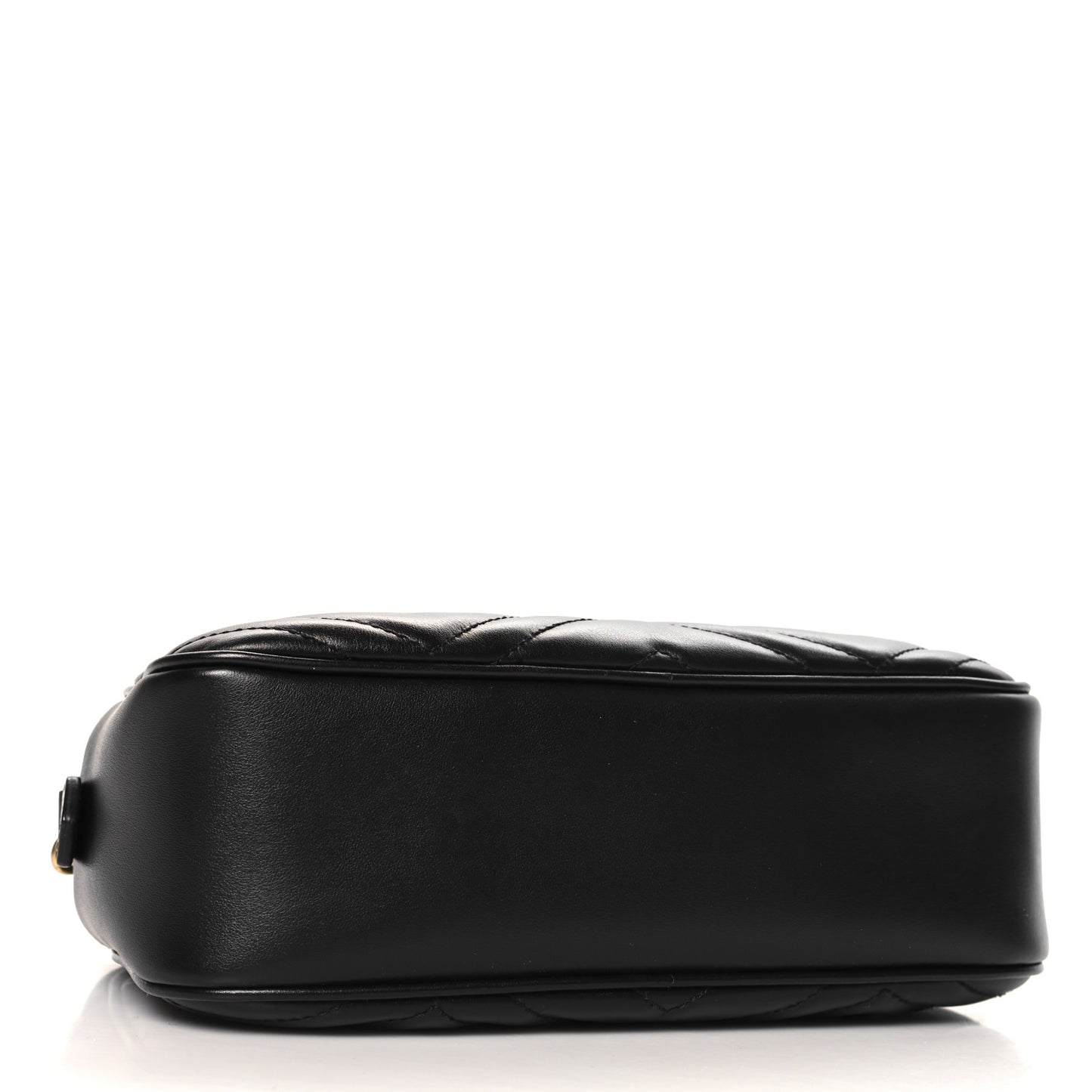 Calfskin Matelasse Small GG Marmont Chain Shoulder Bag Black