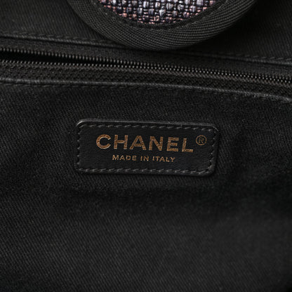 Chanel Woven Straw Raffia Large Deauville Tote Dark Blue 6 of 11