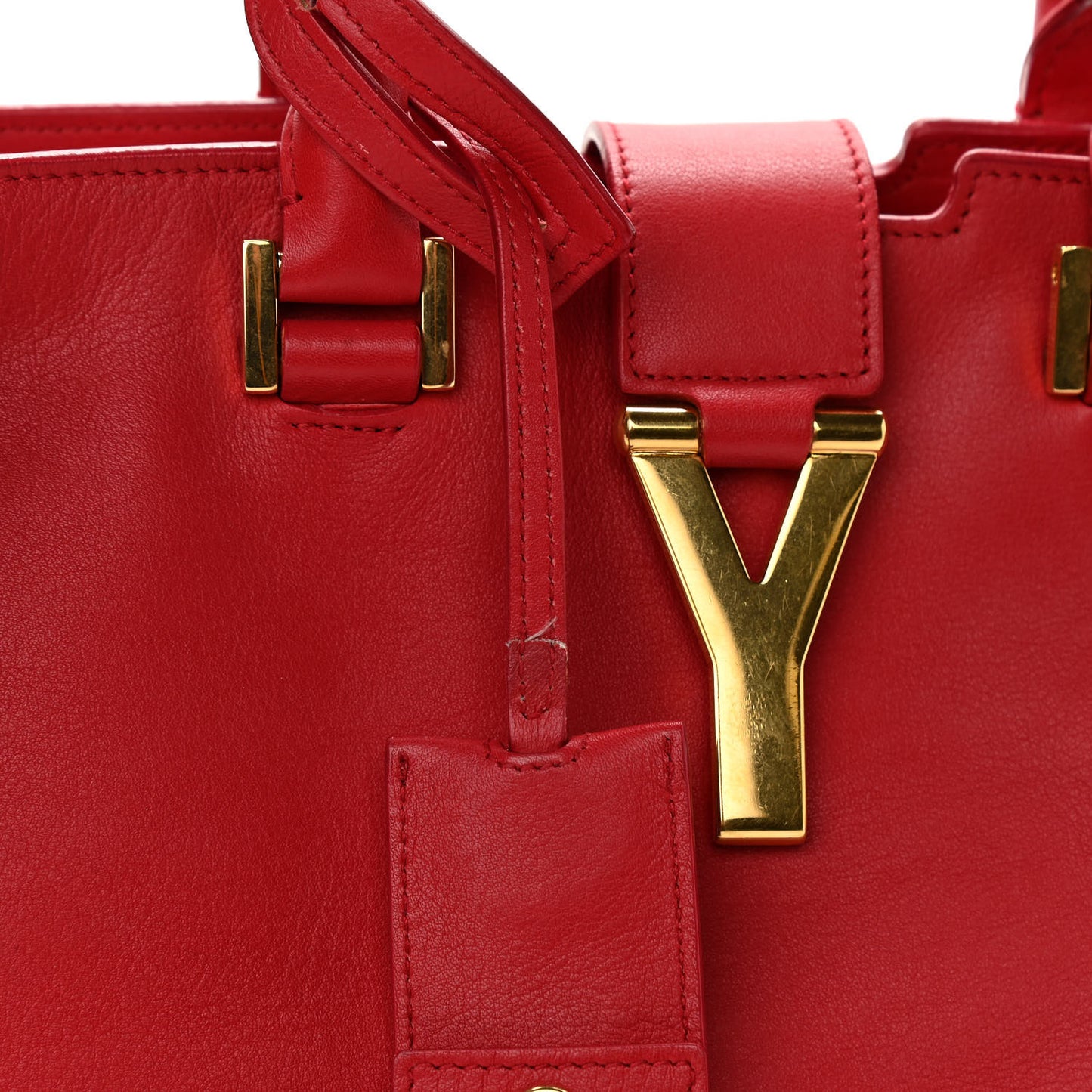 Calfskin Small Classic Y Cabas Red