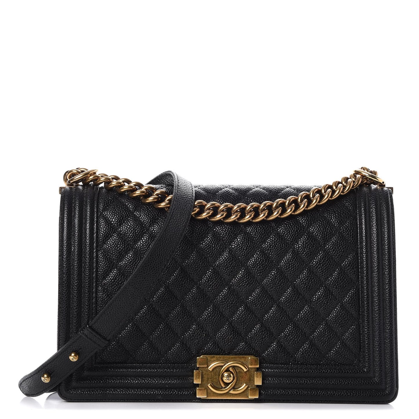 Caviar Quilted New Medium Boy Flap Black