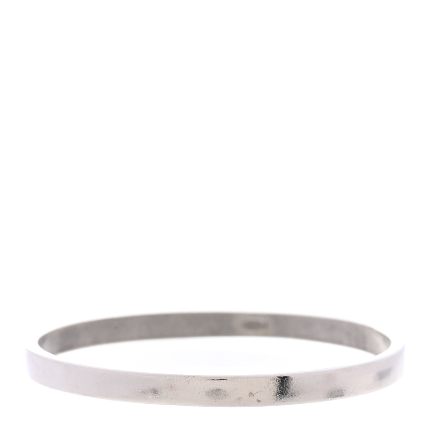 Chanel Metal Logo Bangle Silver 3 of 5