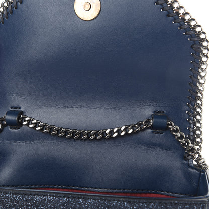 Stella McCartney Metallic Glitter Mini Falabella Box Shoulder Bag Blue 7 of 10