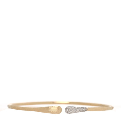 Marco Bicego 18K Yellow White Gold Diamond Lucia Kissing Cuff Bracelet 1 of 3
