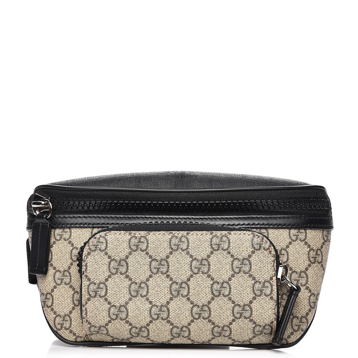 Gucci GG Supreme Monogram Belt Bag Black 1 of 8
