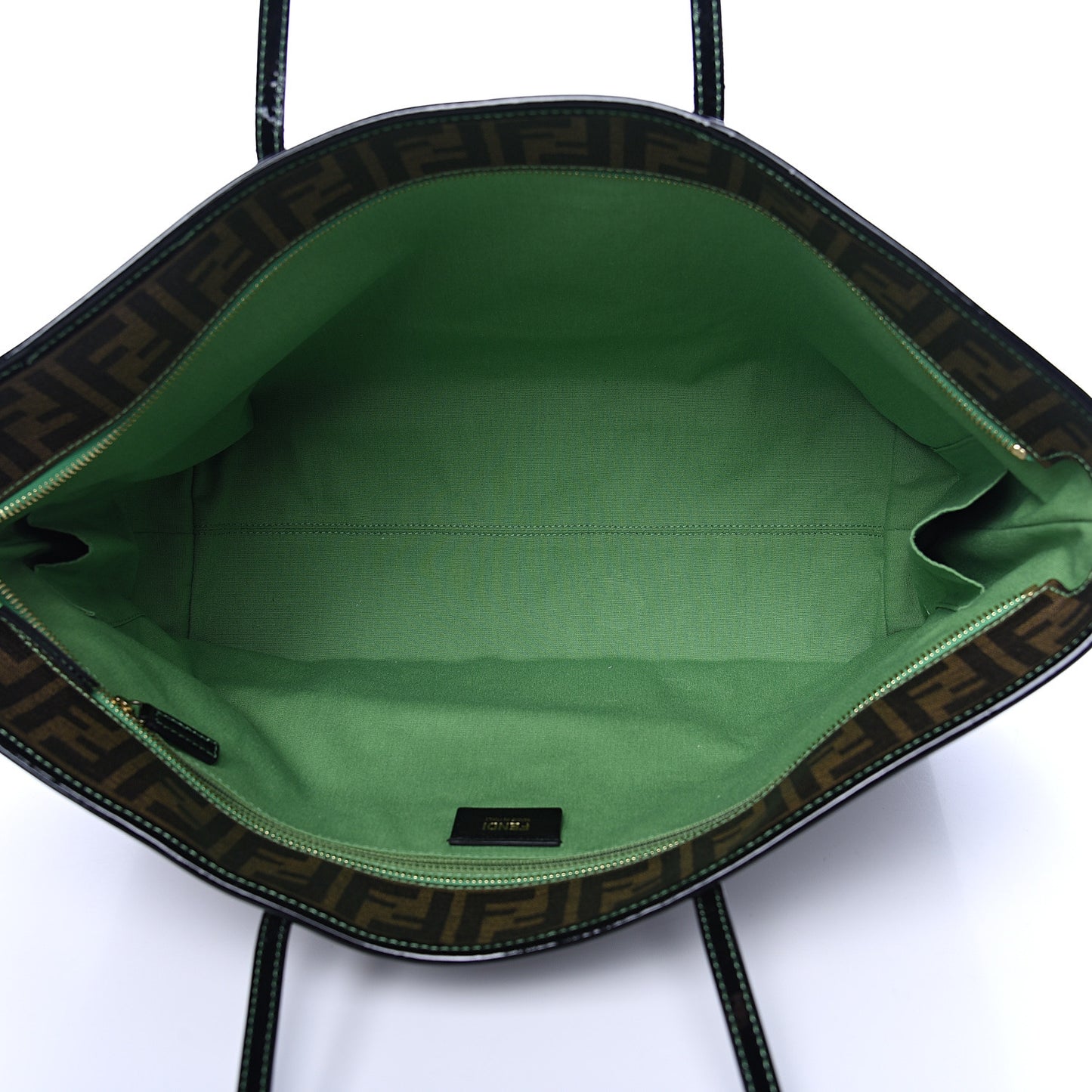 Zucca Spalmati Clover Print Medium Roll Tote Tobacco