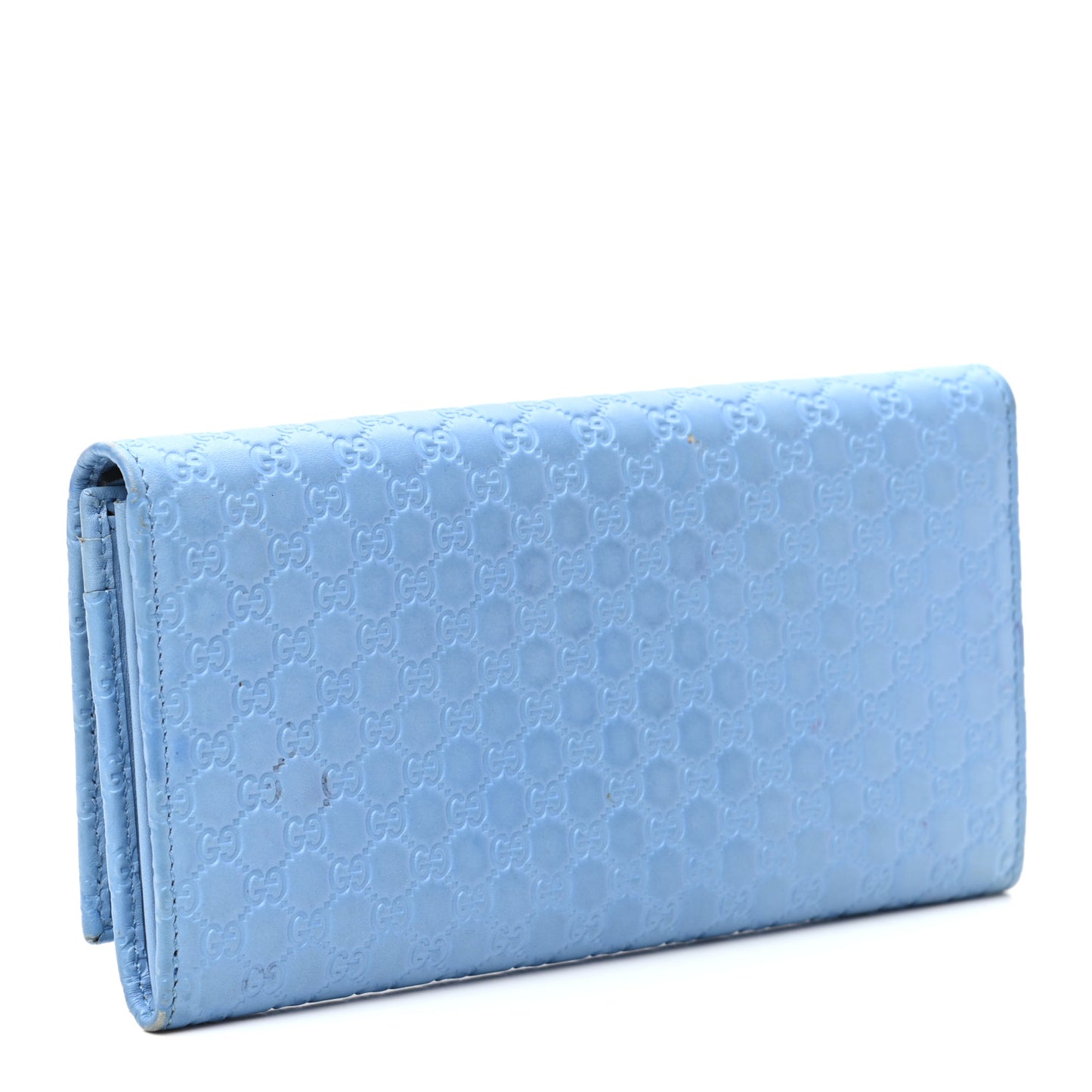 Soft Microguccissima Continental Wallet Mineral Blue