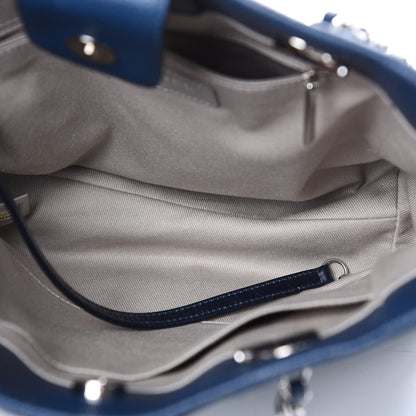 Chanel Glazed Calfskin Mini Deauville Tote Blue 4 of 9