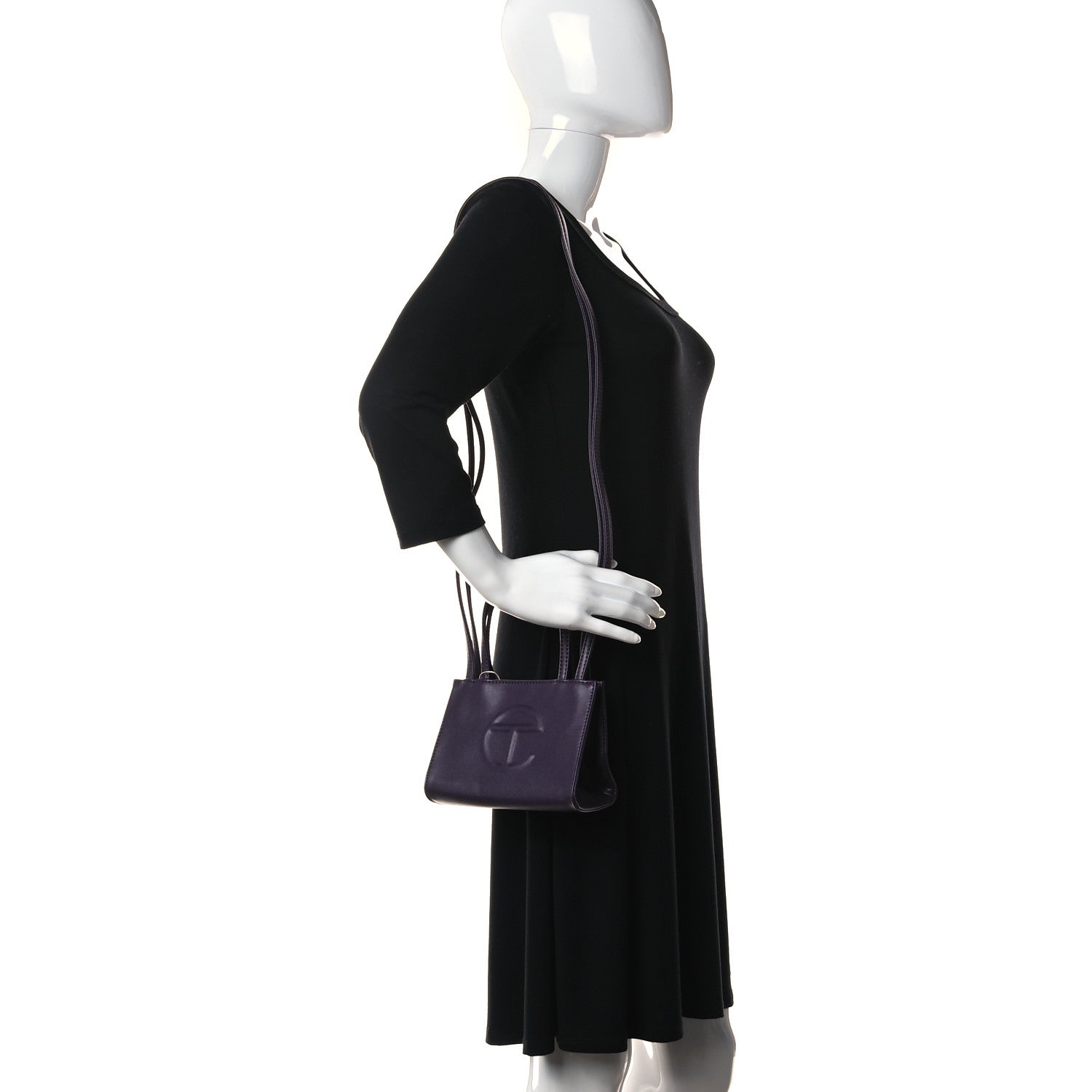 Telfar Vegan Leather Small Shopping Bag Eggplant 2 of 9