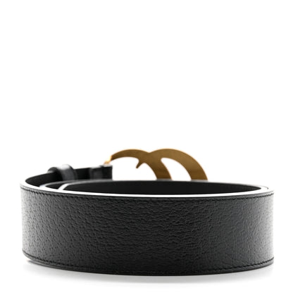 Gucci Textured Calfskin Double G 40mm Belt 75 30 Black 2 of 6