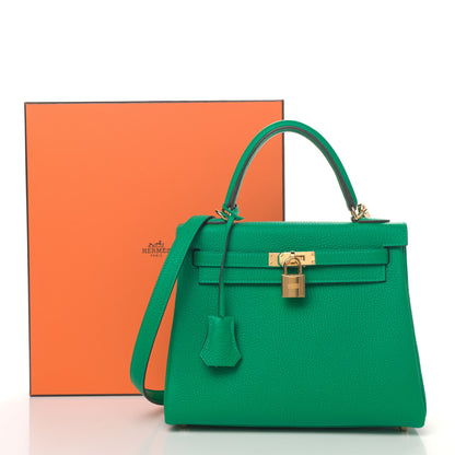 Hermes Togo Kelly Retourne 25 Menthe 10 of 10