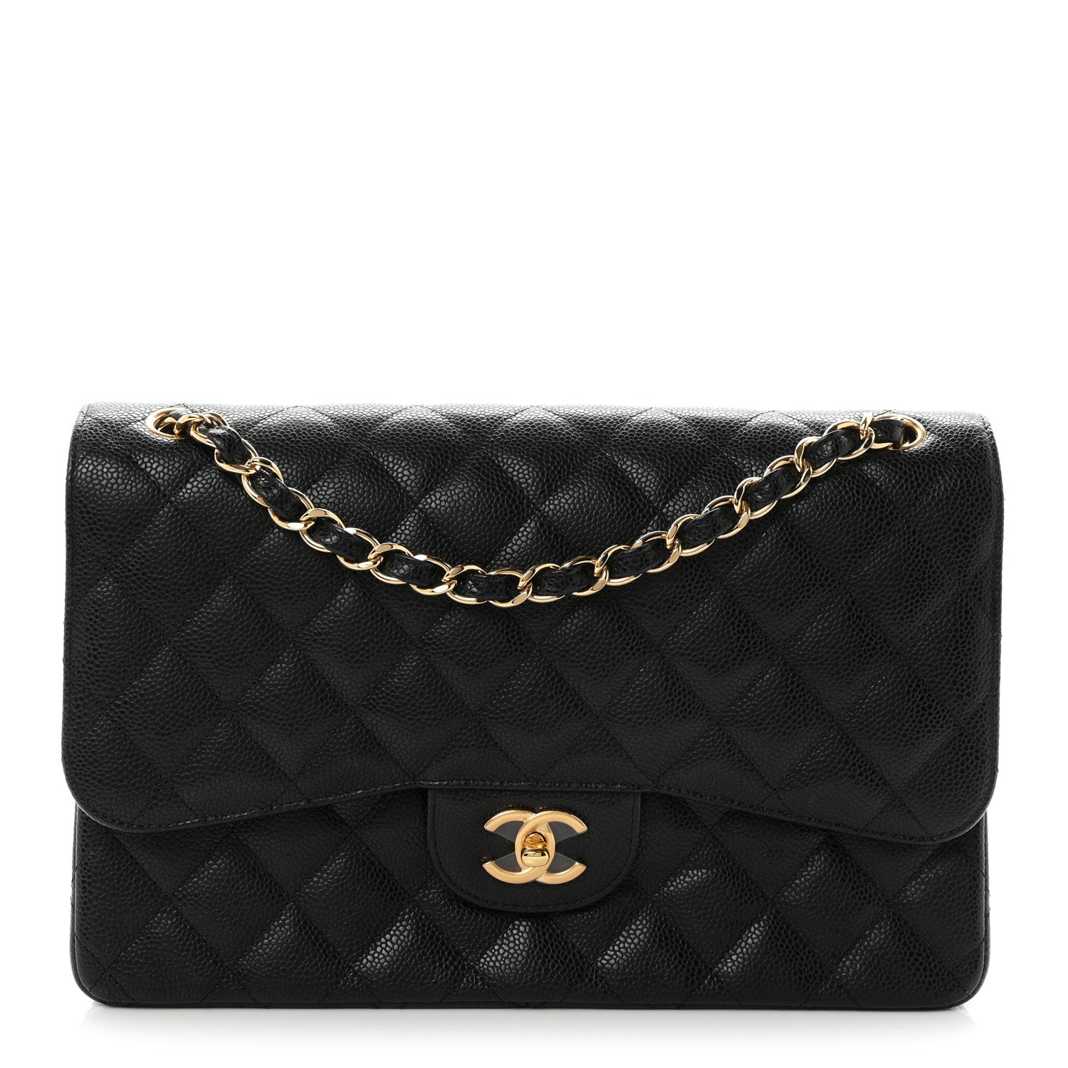 Chanel Caviar Quilted Jumbo Double Flap Black 1 of 10