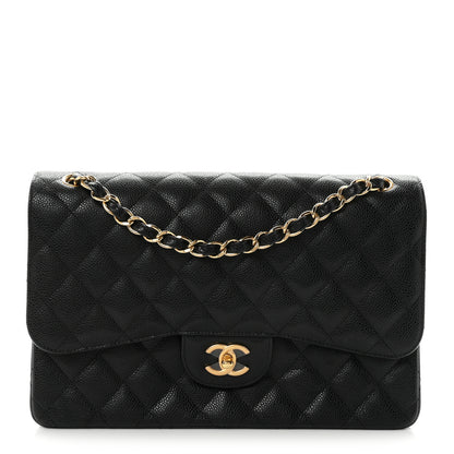 Chanel Caviar Quilted Jumbo Double Flap Black 1 of 10