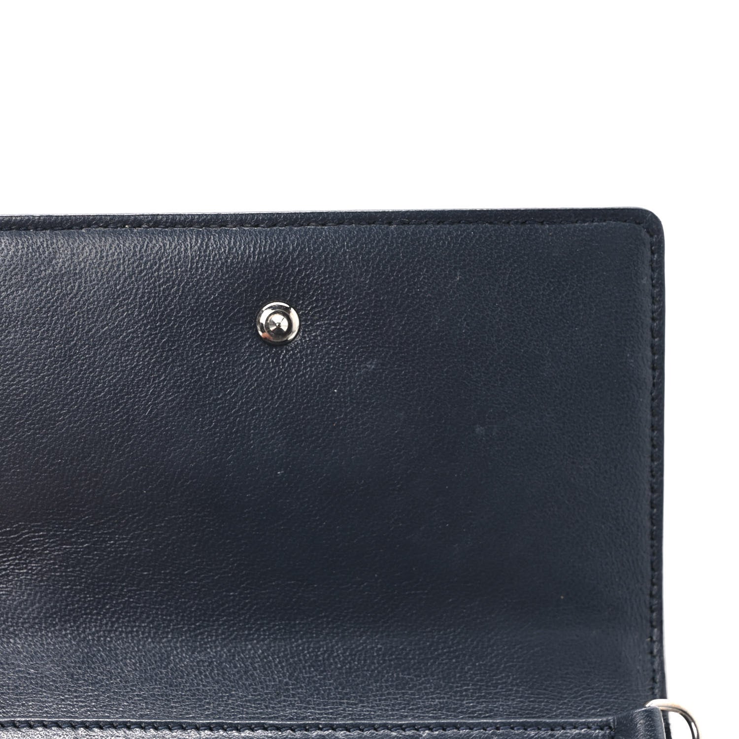 Christian Dior Metallic Patent Micro-Cannage Baby Diorama Flap Bag Silver 9 of 11