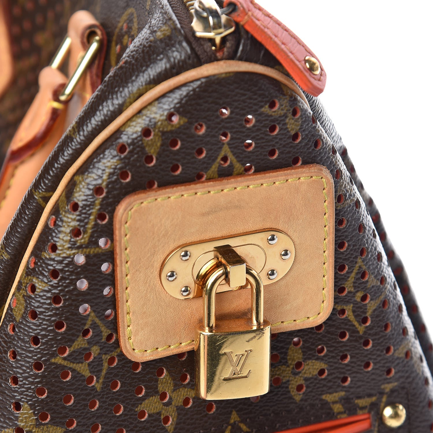Louis Vuitton Monogram Perforated Speedy 30 Orange 8 of 27