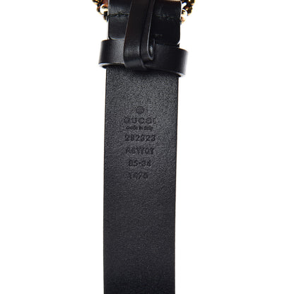 Gucci Margaux Calfskin Studded Interlocking G 30mm Belt 85 34 Black 6 of 7