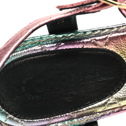Chanel Goatskin Fantasy CC Pearl Thong Sandals 35.5 Multicolor 8 of 10