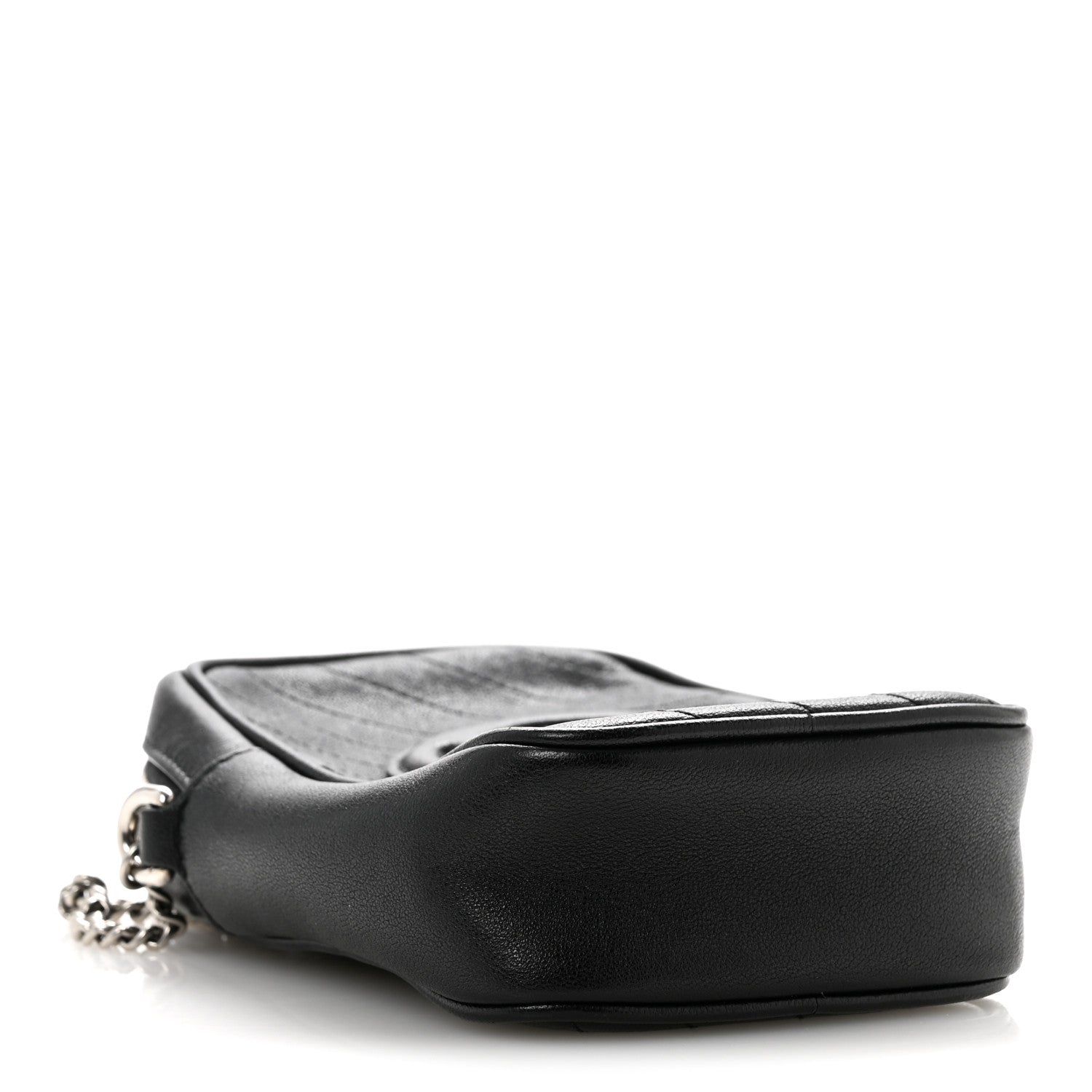 Gucci Sakai Be Green Calfskin Diagonal Stitched Mini Blondie Vertical Shoulder Bag Black 4 of 13
