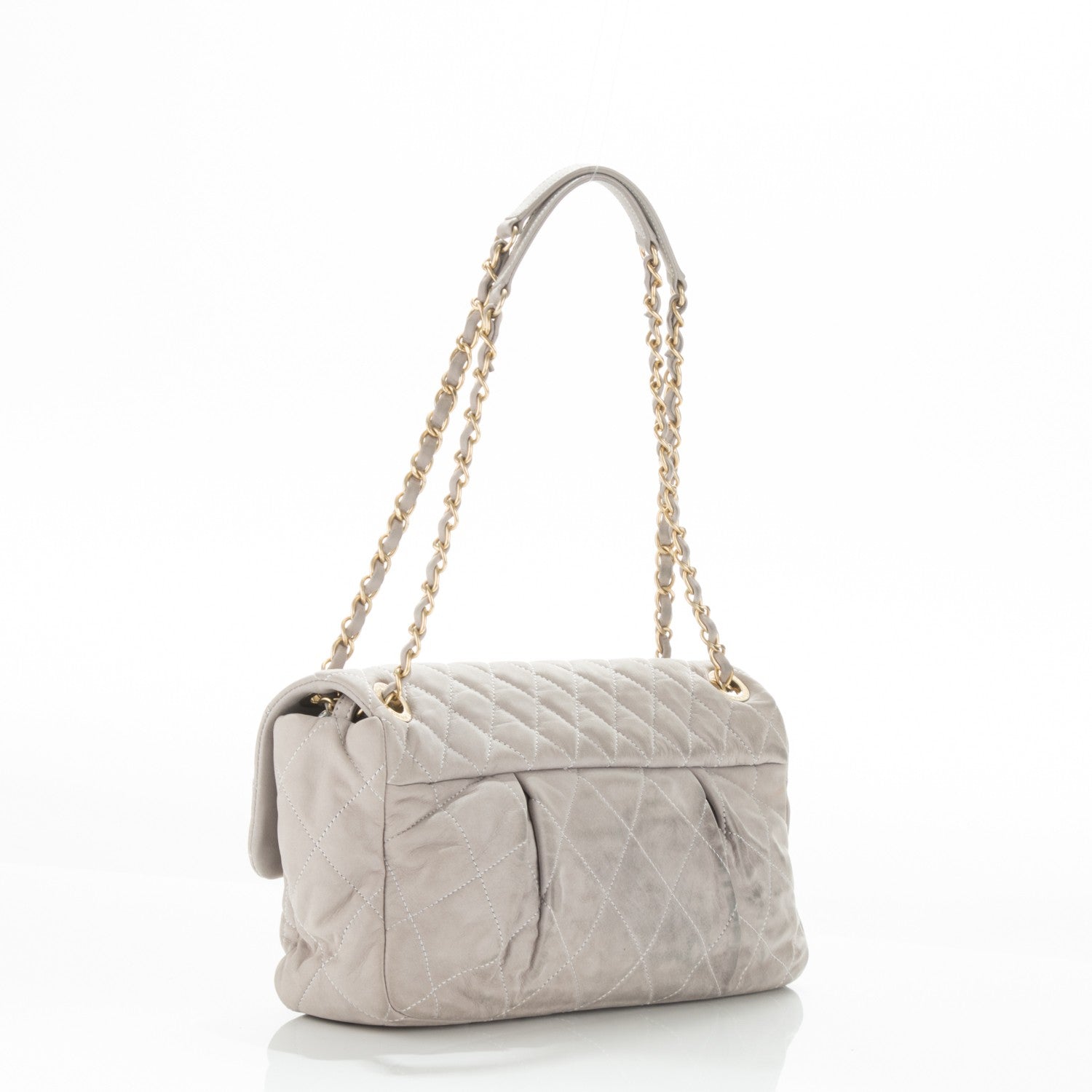 Chanel Iridescent Calfskin Large Chic Quilt Flap Grey 3 of 8