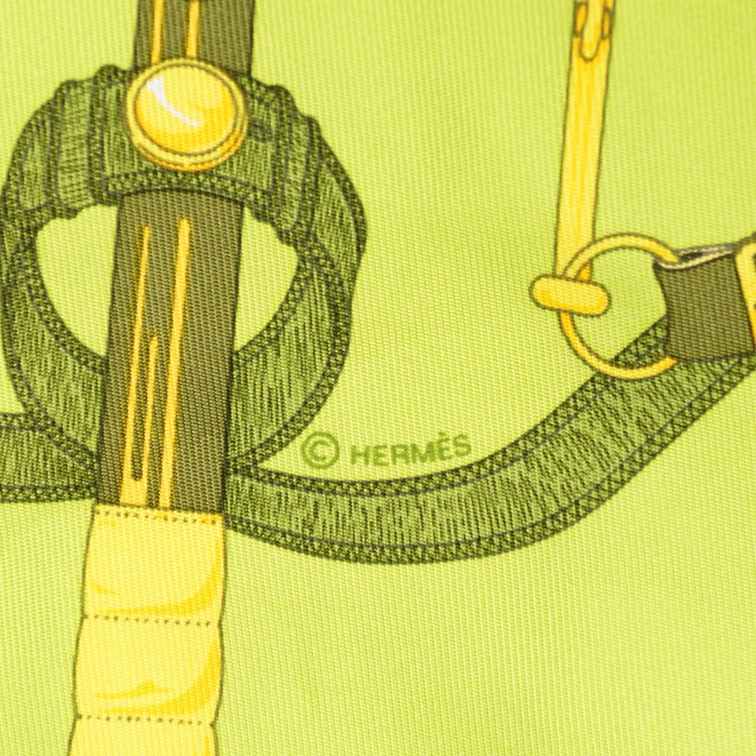 Hermes Silk Eperon D'Or Pocket Square Scarf 4 of 5
