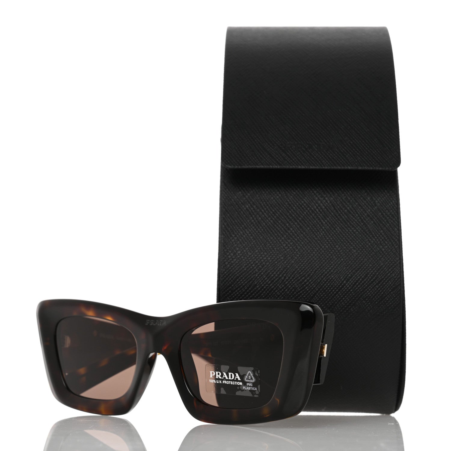 Prada Acetate Symbole Sunglasses SPR 13Z Havana 8 of 8