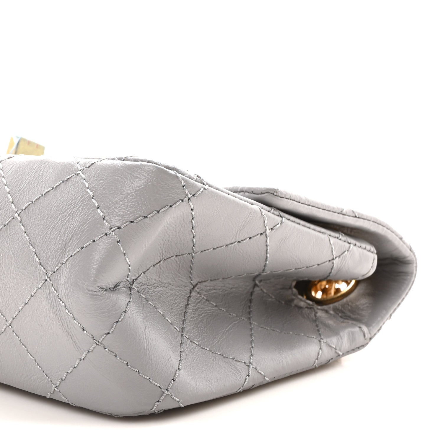 Chanel Aged Calfskin Quilted 2.55 Reissue Mini Flap Grey 10 of 11