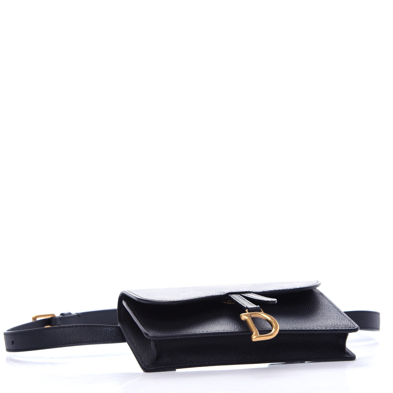 Christian Dior Grained Calfskin Saddle Belt Bag Black 4 of 11
