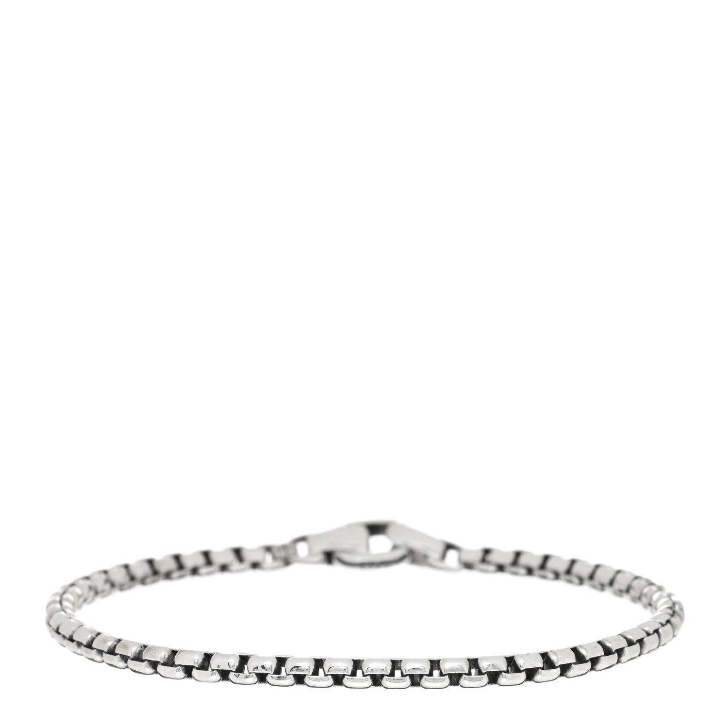 David Yurman Sterling Silver 4mm Box Chain Bracelet 1 of 3