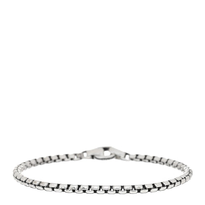 David Yurman Sterling Silver 4mm Box Chain Bracelet 1 of 3