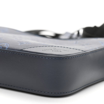 Louis Vuitton Calfskin Monogram Shadow Duo Messenger Navy Blue 9 of 10