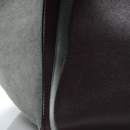 Celine Smooth Calfskin Suede Medium Tri-Color Trapeze Dark Grey 10 of 16