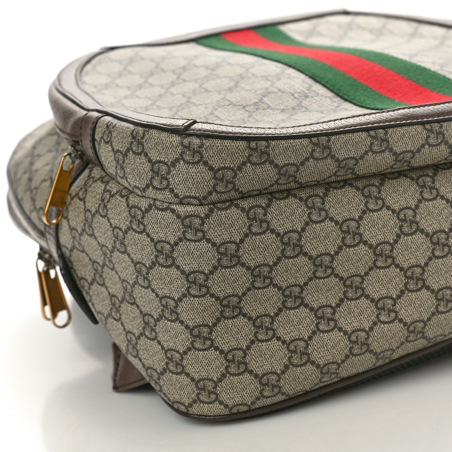 GG Supreme Monogram Medium Ophidia Day Backpack Brown