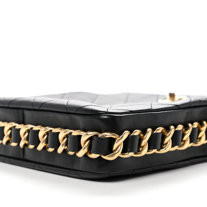 Chanel Calfskin Quilted Framing Chain Hobo Black 9 of 10