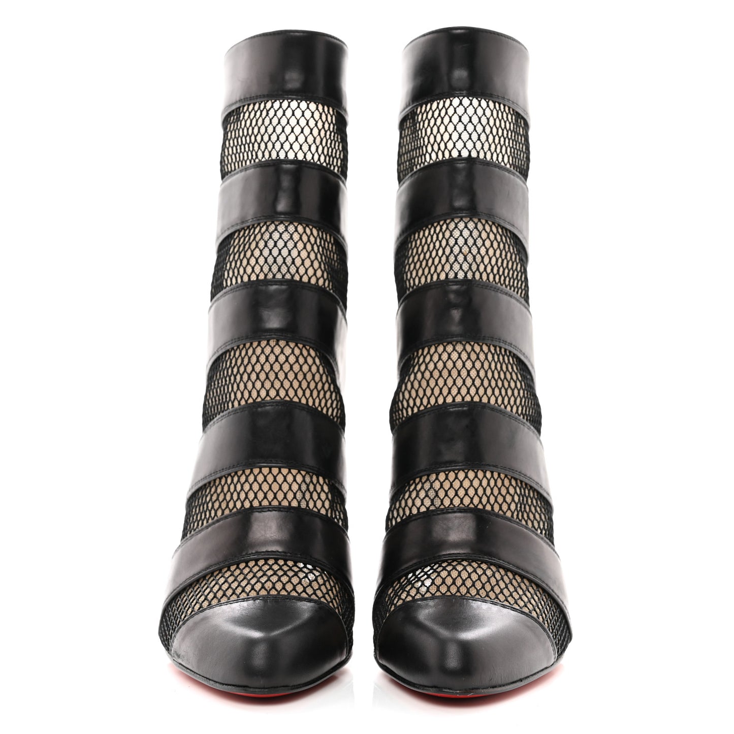 Mesh Calfskin Vizu 100 Ankle Boots 37 Black