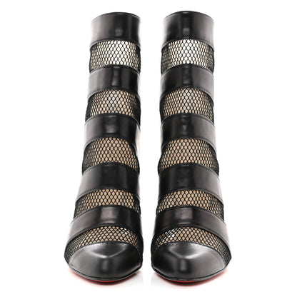 Christian Louboutin Mesh Calfskin Vizu 100 Ankle Boots 37 Black 2 of 8