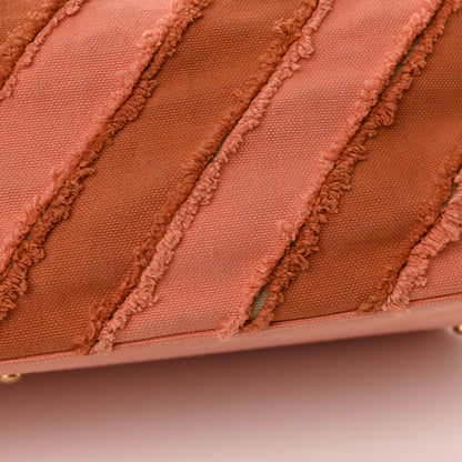 Chanel Canvas Chevron Cuba Patchwork Shopper Tote Orange 13 of 14