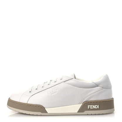 Fendi Calfskin Mens Fendi Match Low Top Sneakers 7 White Beige 1 of 10