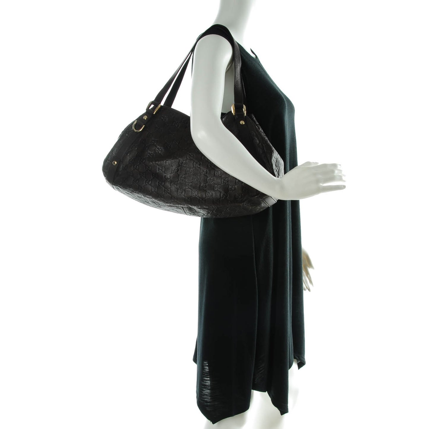 Guccissima Medium Abbey Shoulder Bag Chocolate