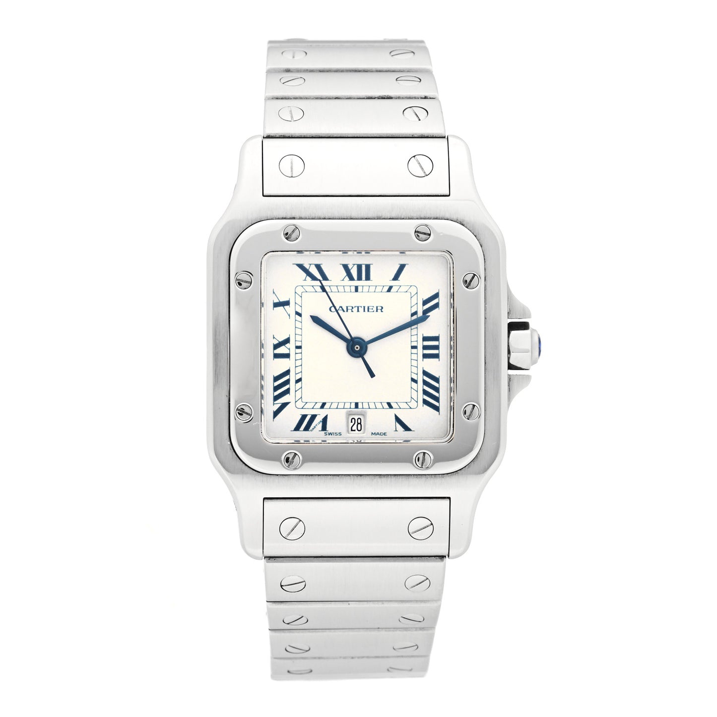 Stainless Steel 29mm Santos De Cartier Galbee Quartz Watch