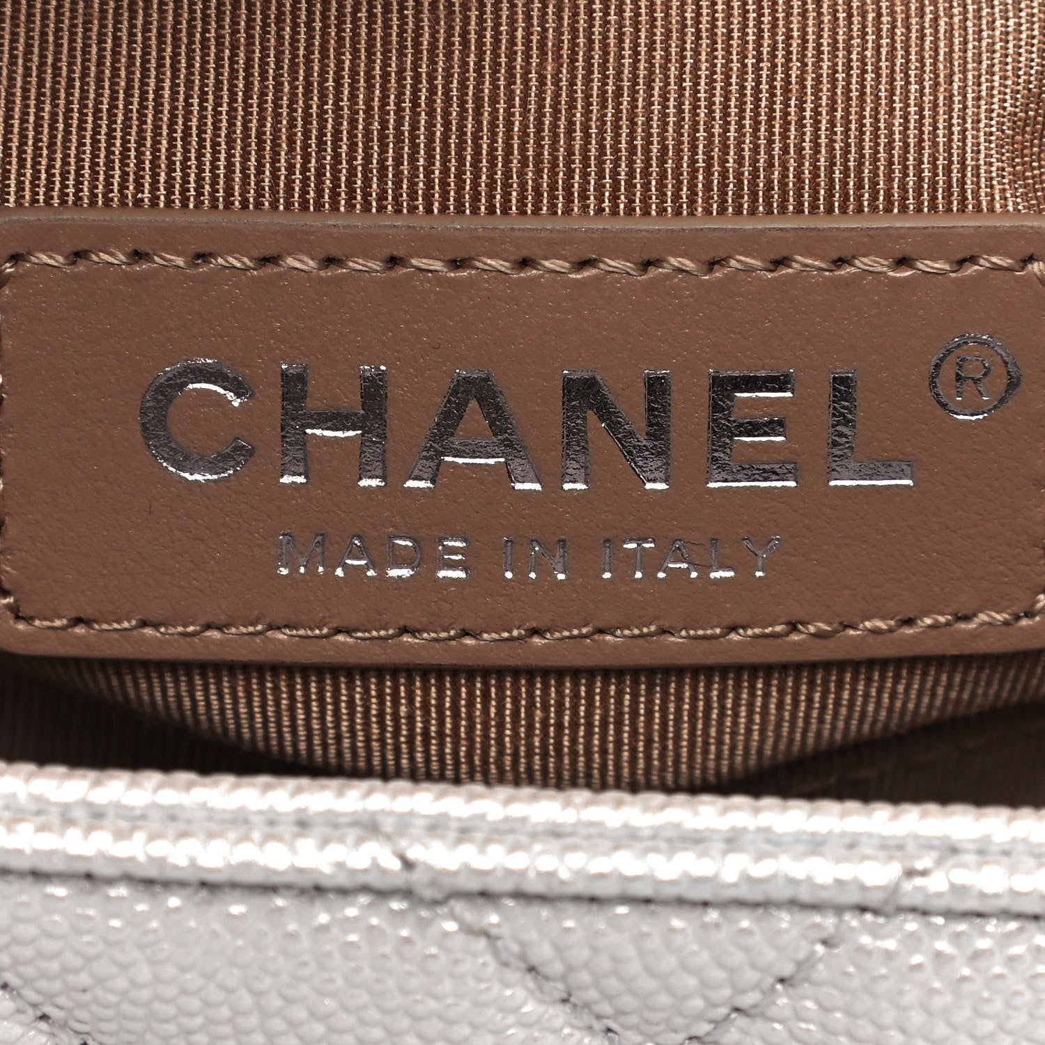 Chanel Iridescent Caviar Chevron Quilted Mini Coco Handle Flap White 6 of 12