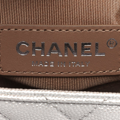 Chanel Iridescent Caviar Chevron Quilted Mini Coco Handle Flap White 6 of 12