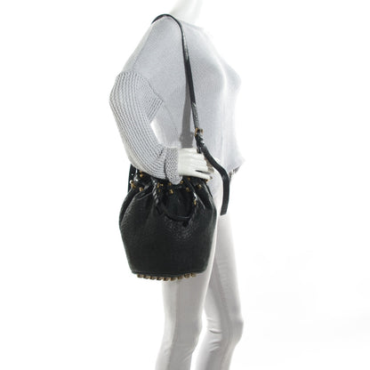 Alexander Wang Pebbled Lambskin Diego Bucket Bag Black Antique Brass Hardware 2 of 7