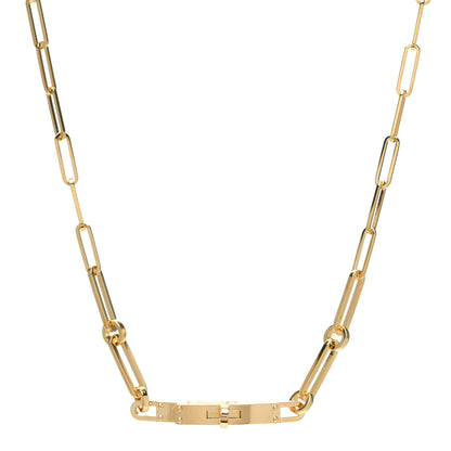 Hermes 18K Yellow Gold Kelly Chaine Choker Necklace 1 of 5
