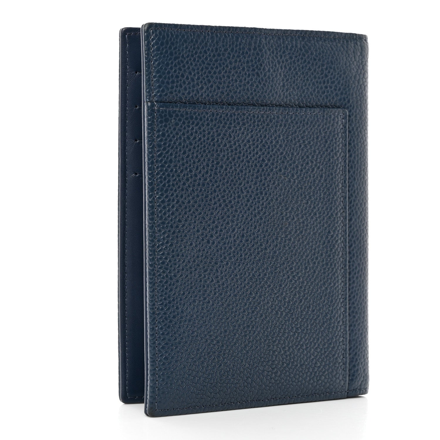 Chanel Caviar Timeless Passport Holder Navy Blue 3 of 7