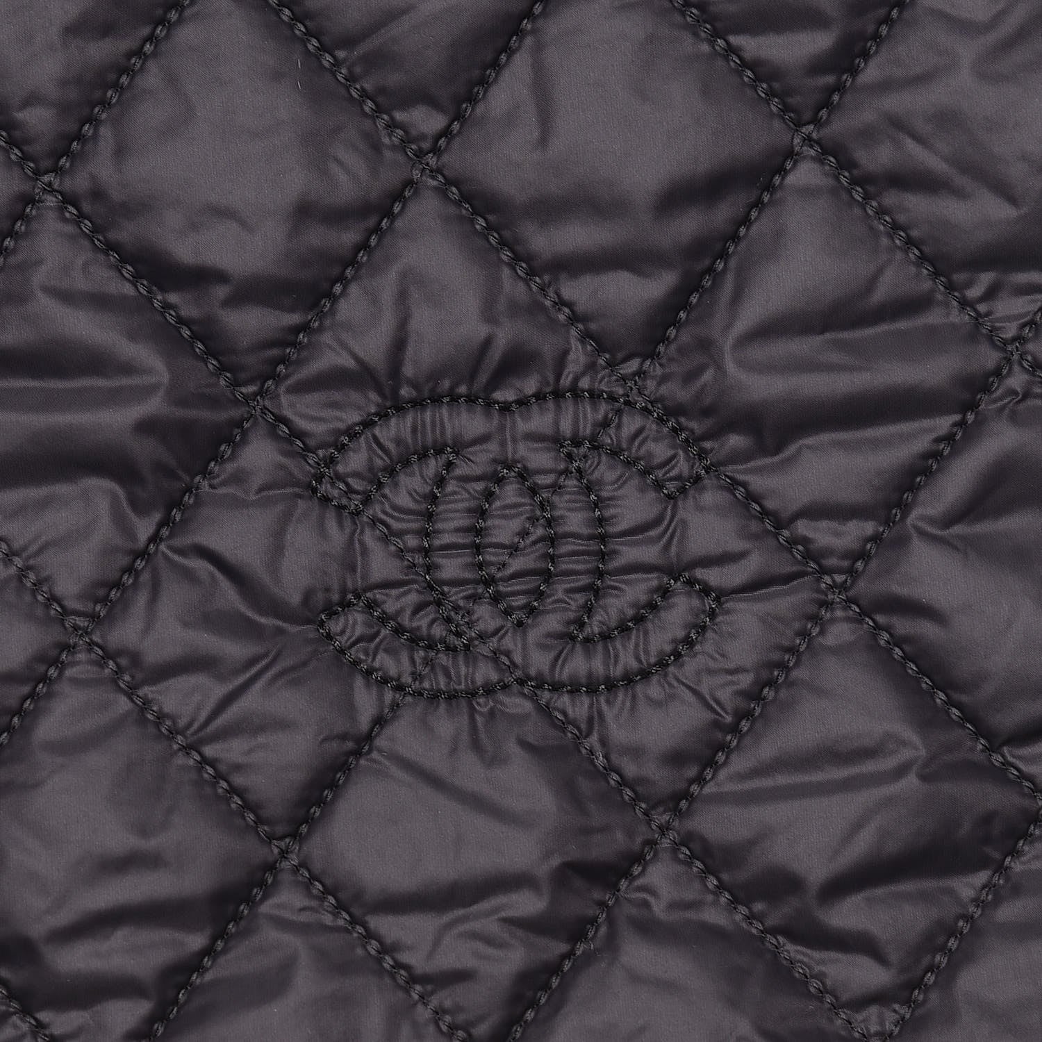 Chanel Nylon Quilted CC Scarf Black 4 of 4