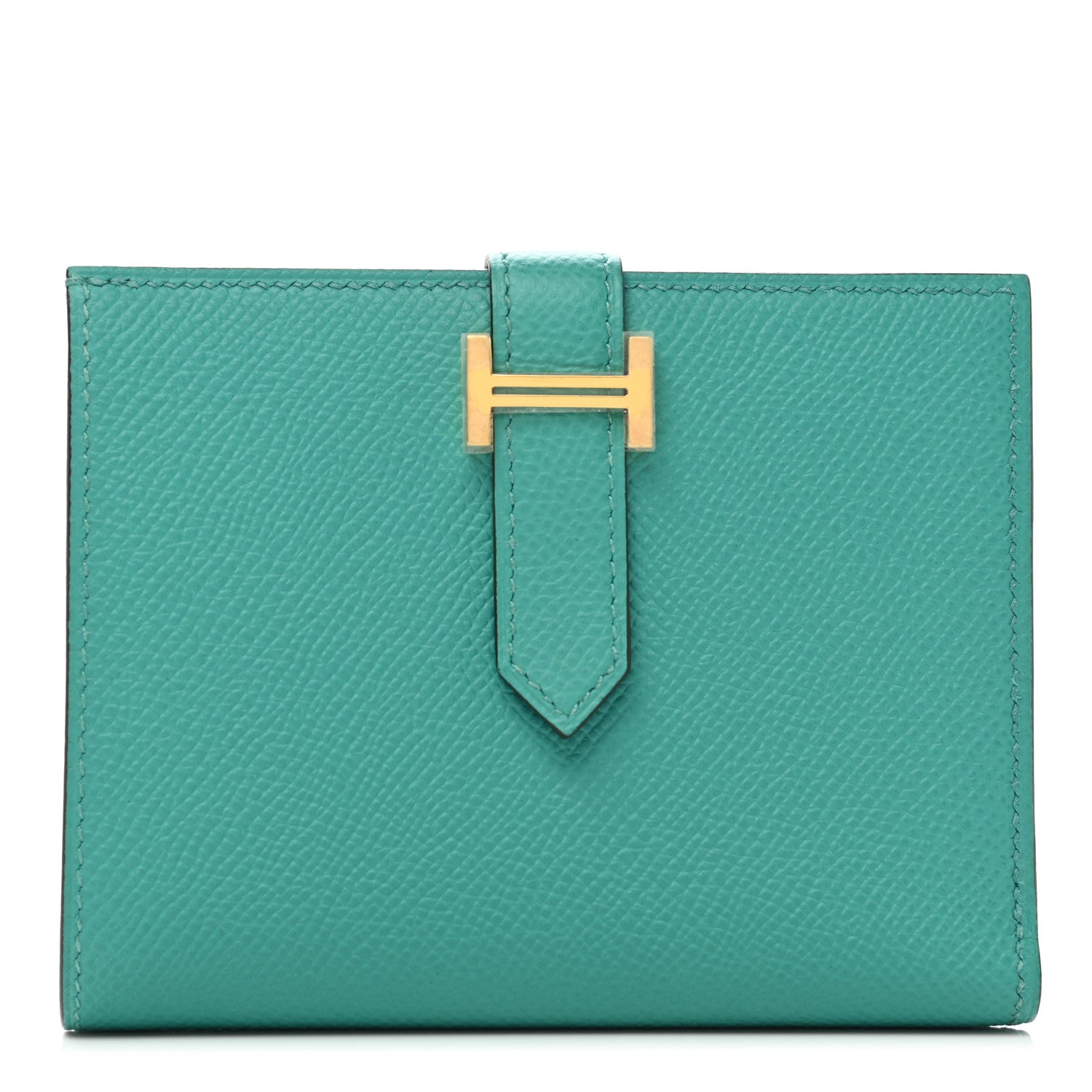 Hermes Epsom Bearn Compact Wallet Vert Verone 1 of 8