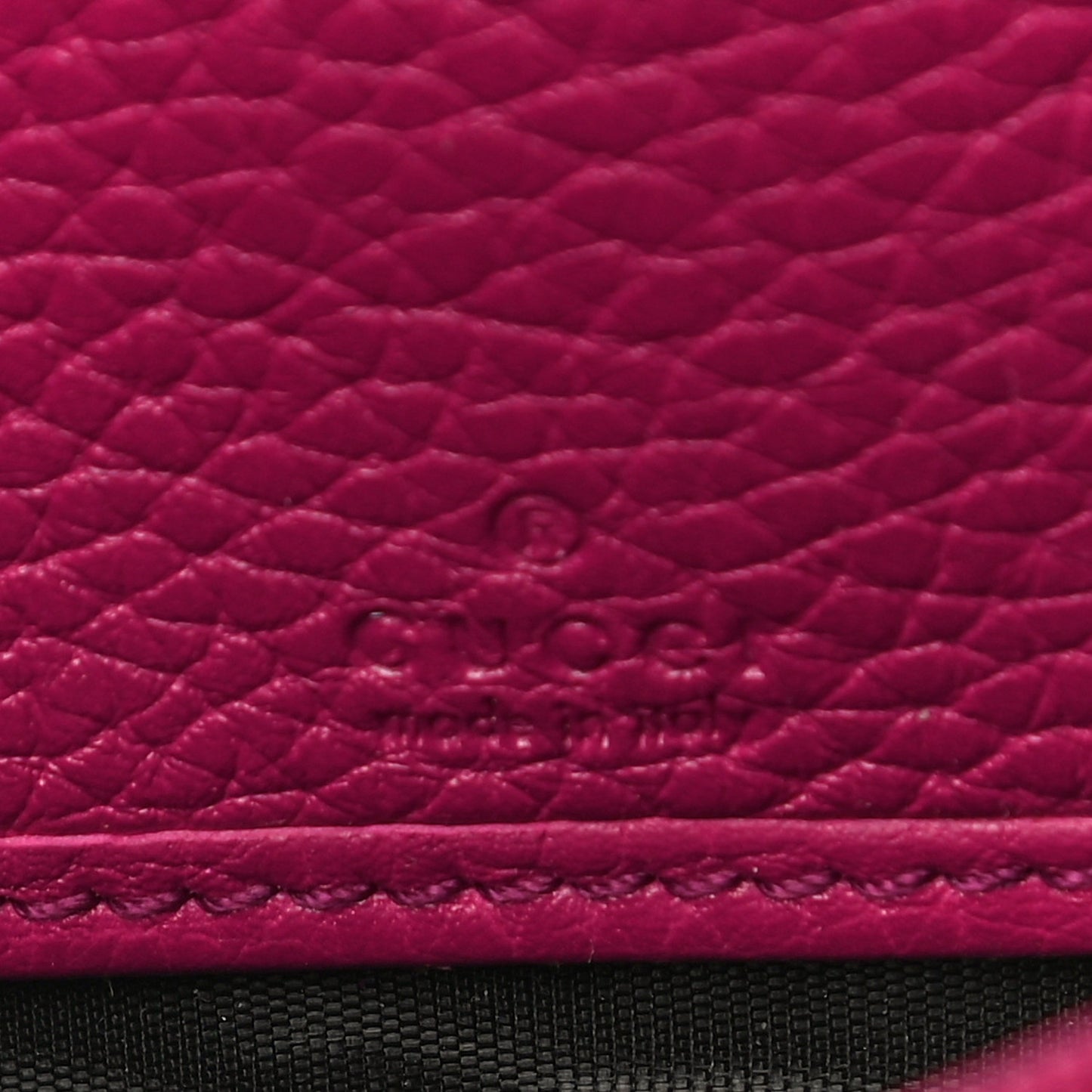 Pebbled Calfskin Soho Compact Disco Zip Around Wallet Bright Bougainvillea