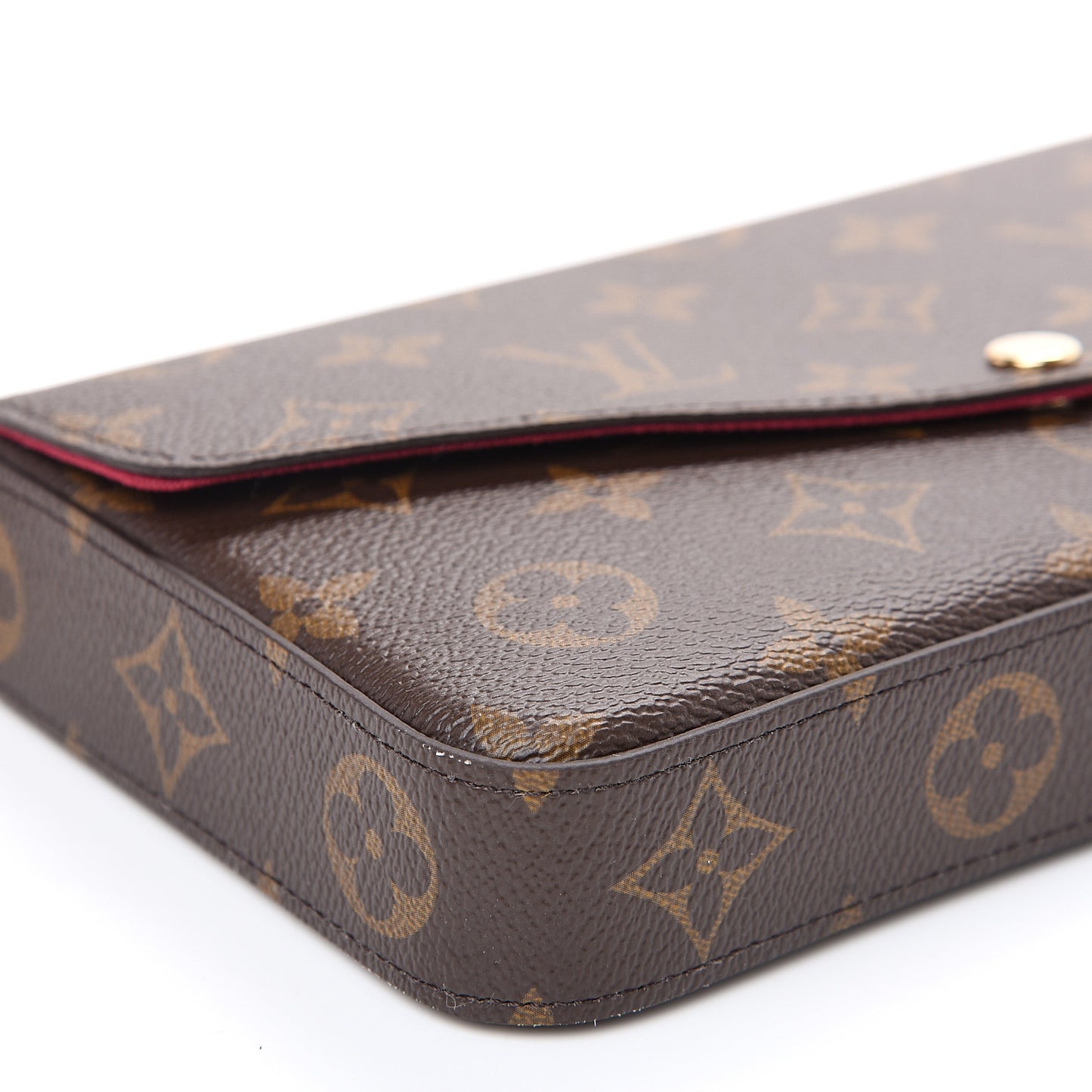 Monogram Pochette Felicie Chain Wallet Fuchsia