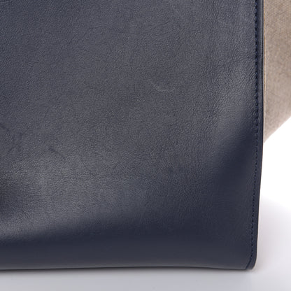 Celine Smooth Calfskin Canvas Medium Trapeze Navy Blue 11 of 14